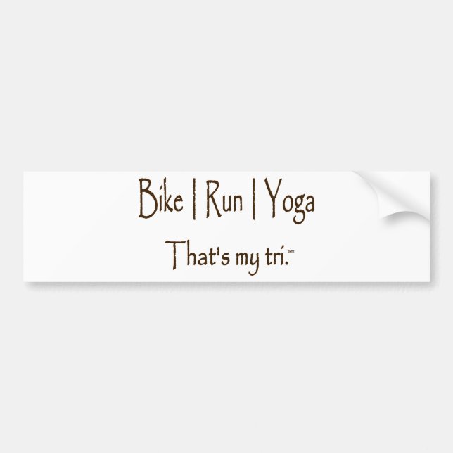 Yoga för springa | för cykel | bildekal (Framsidan)