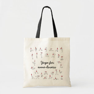 Yoga för Winelovers Totebag Tygkasse