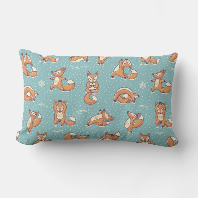 Yoga Foxes Lumbarkudde (Framsida)