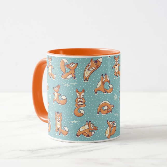 Yoga Foxes Mugg (Framsida vänster)
