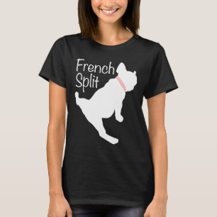 Yoga Fransk Bulldog vid Splits Frenchie Spli T Shirt