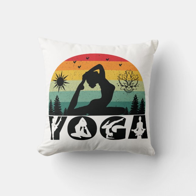 Yoga - Fred, Kärlek och ljus Kudde (Framsida)