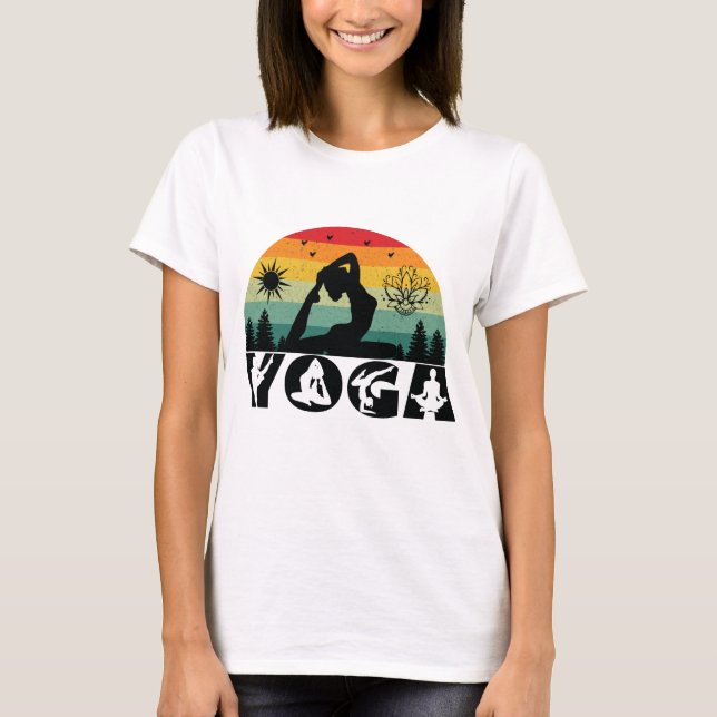 Yoga - Fred, Kärlek och ljus T Shirt (Framsida)