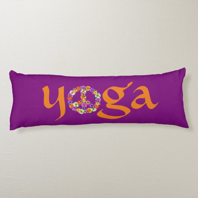 Yoga Fredstecken Blommig Kroppskudde (Baksidan)