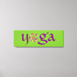 Yoga Fredstecken Blommigt Canvastryck