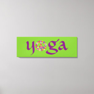 Yoga Fredstecken Blommigt Canvastryck
