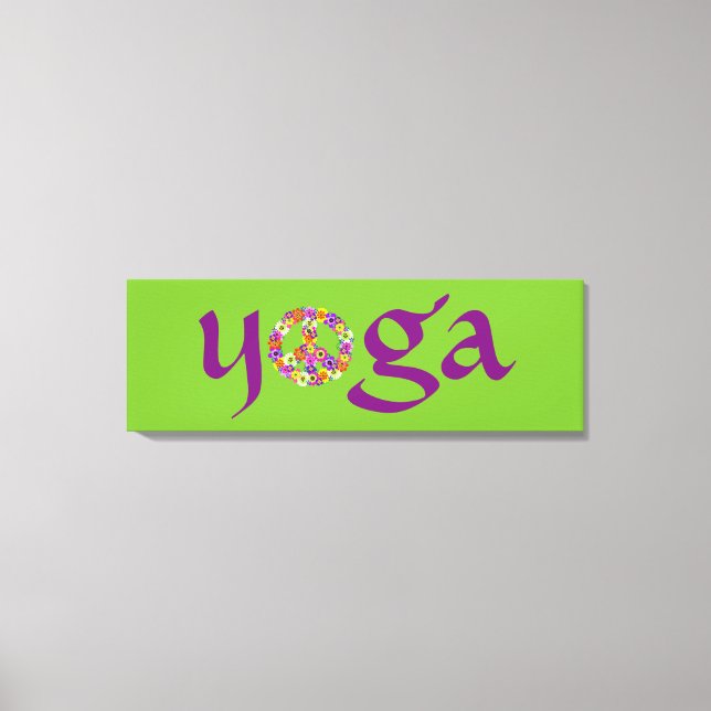 Yoga Fredstecken Blommigt Canvastryck (Framsida)