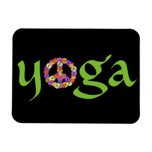 Yoga Fredstecken Blommigt Magnet