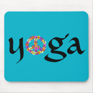 Yoga Fredstecken Blommigt Musmatta