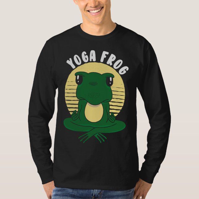 Yoga Frog 81 T Shirt (Framsida)