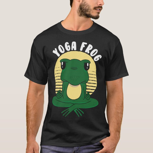 Yoga Frog 81 T Shirt (Framsida)