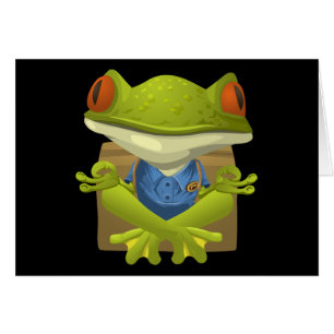 Yoga Frog Hälsningskort