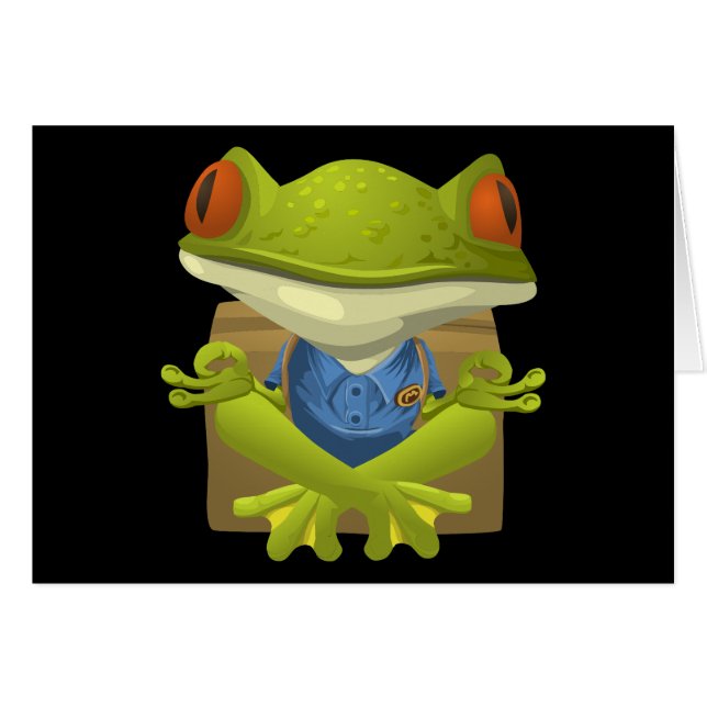 Yoga Frog Hälsningskort (Framsidan Horizontal)