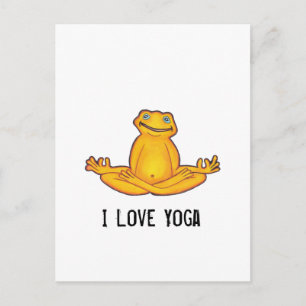 Yoga Frog - I Kärlek Yoga-vykort Vykort