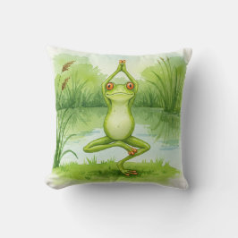 Yoga Frog Pillow Kudde