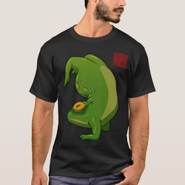 Yoga Frog Scorpion T Shirt (Framsida)