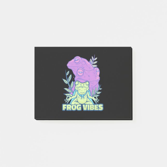 Yoga Frog Vibes Post-it Block (Framsida)