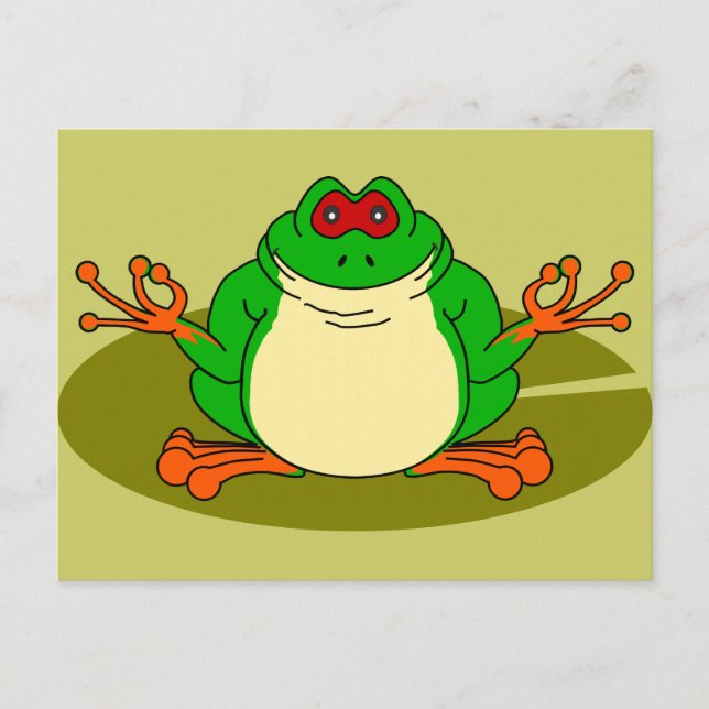 Yoga Frog Vykort (Framsida)