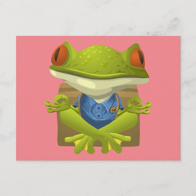 Yoga Frog Vykort (Framsida)