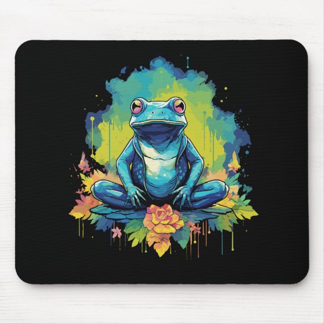Yoga Frog Watercolor Stil Musmatta (Framsidan)