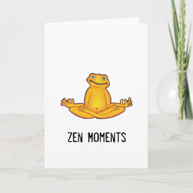 Yoga Frog - Zen Moments-hälsningskort Kort (Framsida)