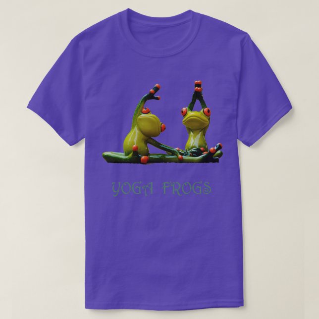 Yoga Frogs Fitness Design 1 T Shirt (Design framsida)