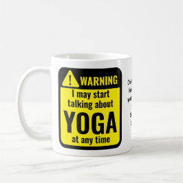 Yoga Funny Personalized Warning Kaffemugg