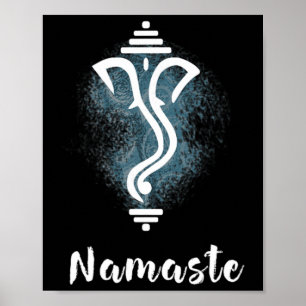 Yoga Ganesha Chakra Namaste Energi Lotus Karma Om  Poster