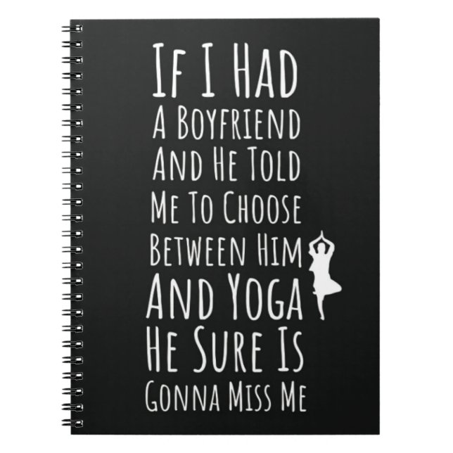 Yoga-gåvor till kvinnor, typografi anteckningsbok (Framsidan)