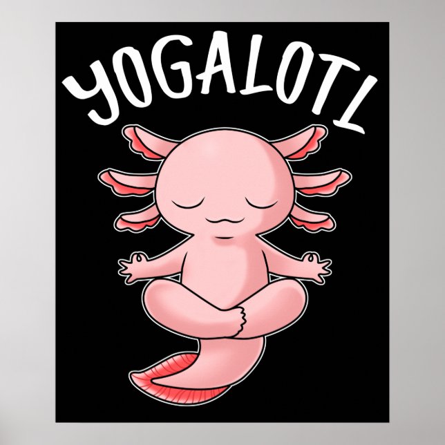 Yoga Gift Women Meditation Gifts Axolotl Yoga Poster (Framsidan)