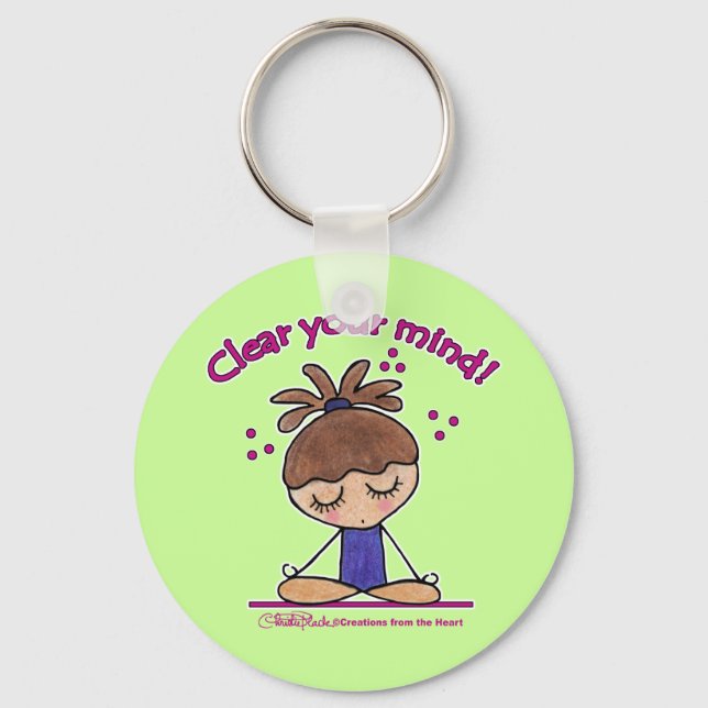 Yoga Girl Clear Din Mind Nyckelring (Framsida)