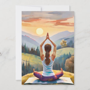 Yoga Girl Comfortable, Peace Julkort