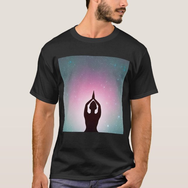 Yoga Girl Female Sol Salutation Meditation Chakra T Shirt (Framsida)
