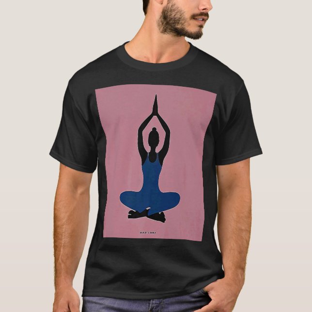 Yoga Girl Female Sol Salutation Meditation Chakra T Shirt (Framsida)