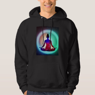 Yoga Girl Female Sun Salutation Meditation Chakra  Hoodie