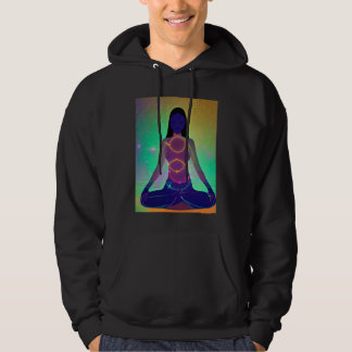 Yoga Girl Female Sun Salutation Meditation Chakra  Hoodie