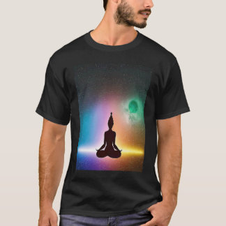 Yoga Girl Female Sun Salutation Meditation Chakra  T Shirt