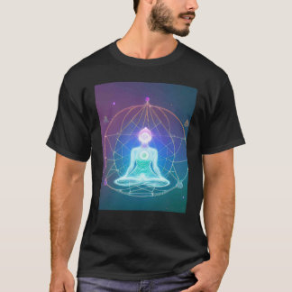 Yoga Girl Female Sun Salutation Meditation Chakra  T Shirt