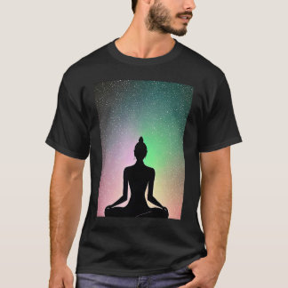 Yoga Girl Female Sun Salutation Meditation Chakra  T Shirt