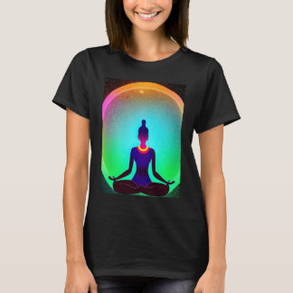 Yoga Girl Female Sun Salutation Meditation Chakra  T Shirt
