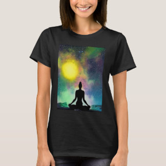 Yoga Girl Female Sun Salutation Meditation Chakra  T Shirt