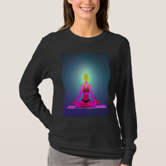 Yoga Girl Female Sun Salutation Meditation Chakra  T Shirt