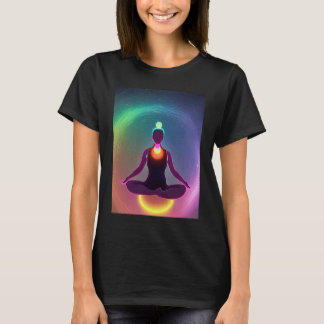 Yoga Girl Female Sun Salutation Meditation Chakra T Shirt