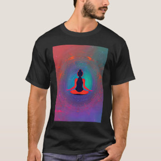 Yoga Girl Female Sun Salutation Meditation Chakra  T Shirt