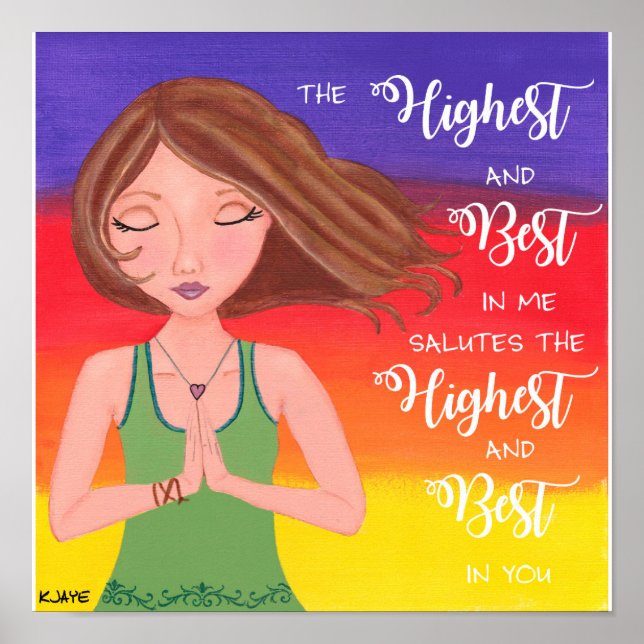 Yoga Girl - Fine Art Print Poster (Framsidan)