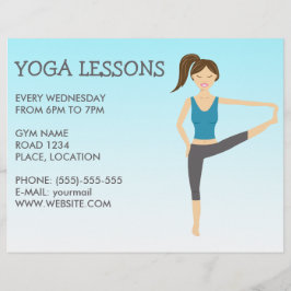 Yoga Girl in Hand to Toe Pose Yoga Classes Reklamblad