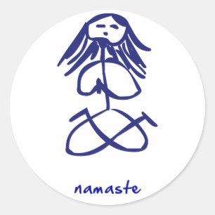 Yoga Girl namaste-klistermärken Runt Klistermärke