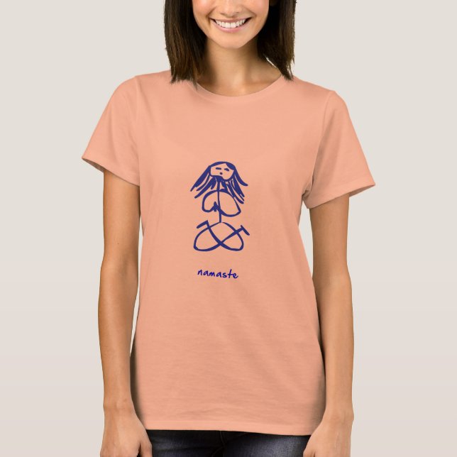 Yoga Girl namaste T Shirt (Framsida)