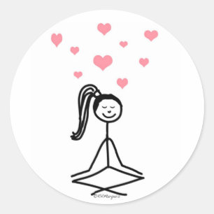 Yoga Girl Runt Klistermärke