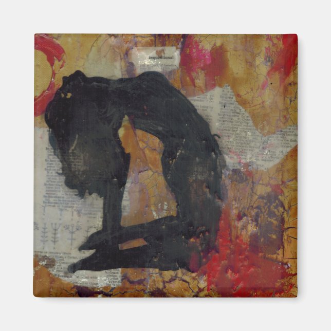 Yoga Girl - Square Magnet (Framsidan)
